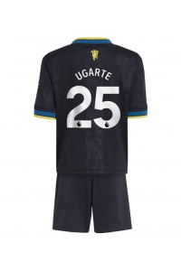 Fotbalové Dres Manchester United Manuel Ugarte #25 Dětské Třetí Oblečení 2025-26 Krátký Rukáv (+ trenýrky)